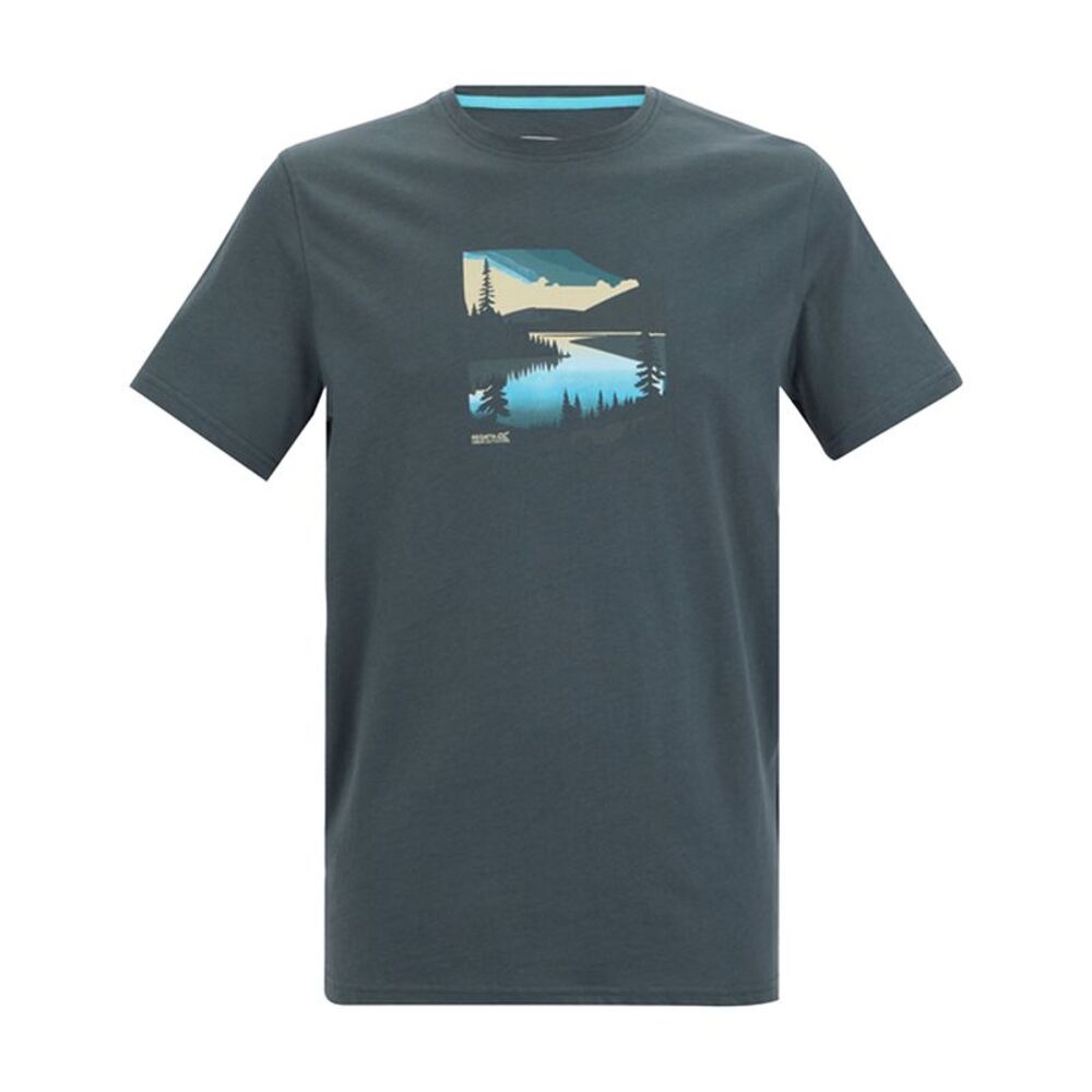 Regatta Mens Breezed Graphic T-Shirt / Dark Storm